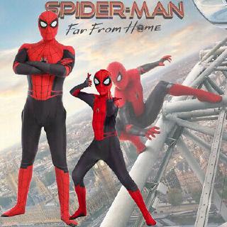 Spider Man Far From Home Peter Parker Adult Kids Cosplay Costume Spiderman Bodysuit (1)