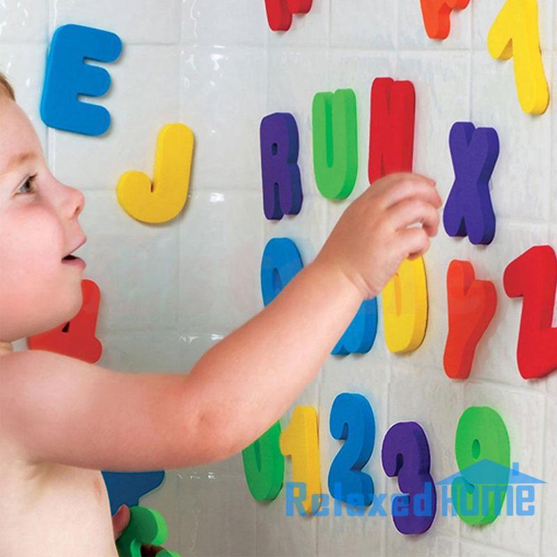 RH-36x espuma letras números flotante baño bañera juguetes para bebé niños (7)