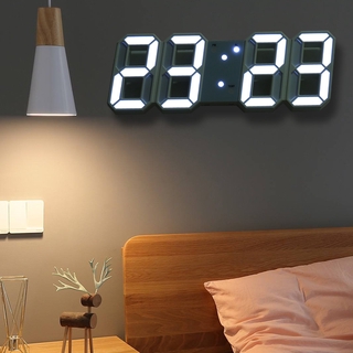 3D moderno LED luz automática Digital de pared reloj despertador temperatura fecha calendario pantalla decoración de sonido Control de oficina sala de estar mesa reloj de escritorio (1)
