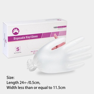 [8&19] 100 guantes de vinilo desechables de grado alimenticio guantes de plástico antiestáticos para alimentos (4)