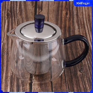 [xmfrqjrr] tetera de vidrio de 400 ml con infusor extraíble, estufa segura hervidor de té, juego de tetera de hoja floreciente y suelta, muy duradero