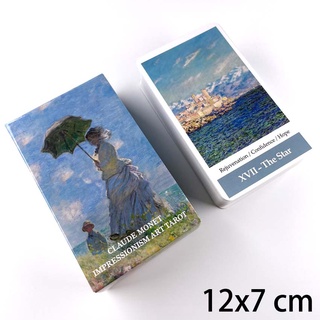 Claude Monet Impresionismo Arte Tarot 12x7 cm Sin Papel Manual