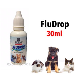 Hierbas FLUDROP 30ml droga gripe gato gripe droga conejo píldoras animales