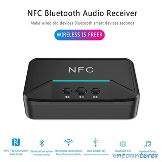 Auto Encendido/Apagado Inalámbrico Bluetooth 5.0 Receptor RCA aptX LL NFC 3.5mm Jack Aux USB Adaptador De Audio/Conexión Inalámbrica De Largo Alcance encounter4