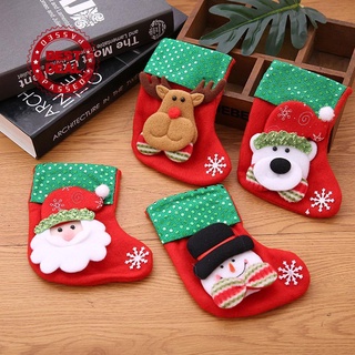 Christmas Socks Gift Bag Pendants Children's Candy Small Bags Socks Gift Bags Decorations N5S9