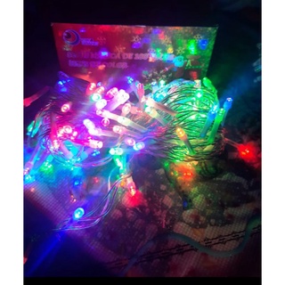 luces navideñas multicolor 9.4 metros sin sonido con secuenciador de luces.