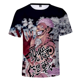 Kid 2021 Anime Jujutsu Kaisen camiseta Harajuku Streetwear Harajuku Kpop camiseta (4)