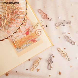 moshi 20 mini clips de papel decorados con decoración en forma de hoja de música.