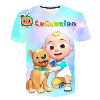 Impresión 3d camisetas 2021 niños Cocomelon niños niñas niño Tee Tops Harajuku Streetwear verano niños dibujos animados camisetas
