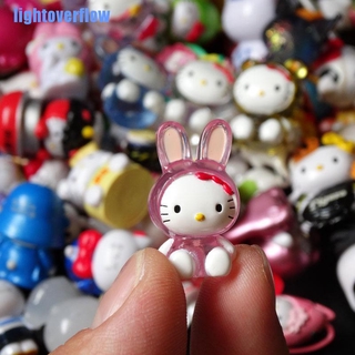 [lof] 10 piezas al azar mini sin repetición Hello kitty Anime figura de acción colección juguetes (7)
