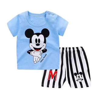 Listo Stock verano bebé niño conjunto de ropa de niños ropa de dibujos animados bebé niños ropa 2pcs para 1-2-3 años ropa para niños (5)
