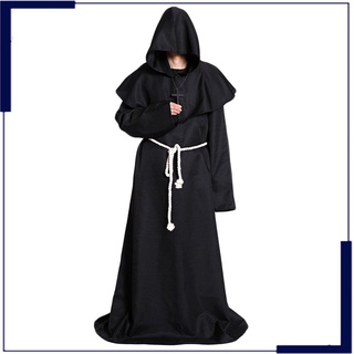 Disfraz de cosplay de halloween de la edad media túnica de los monjes Wizar