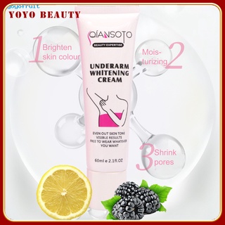 yoyofruit non-greasy axilas crema corrector cuerpo blanqueamiento manchas oscuras crema suavizar pieles para mujer