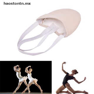 【haostontn】 Half PU Leather Sole ballet pointe Dance Shoes Rhythmic Gymnastics Slippers Foot [MX]