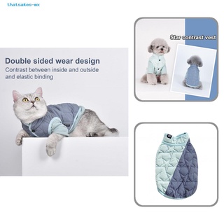 thatsakes poliéster ropa para mascotas transpirable mascota perro gato chaleco pentagrama acolchado para invierno