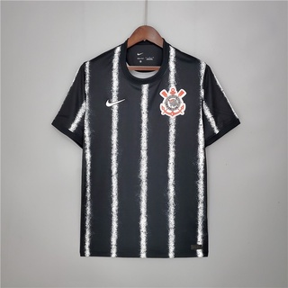 corinthians 2021 - camiseta de fútbol negra de visitante 2022