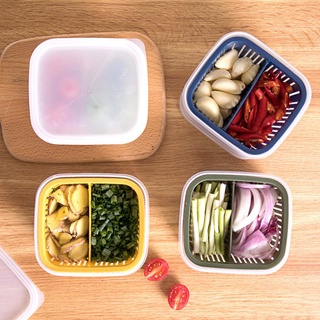 Dividido verde cebolla caja de almacenamiento de frutas y verduras caja de drenaje de cebolla jengibre ajo caja de almacenamiento de alimentos (2)
