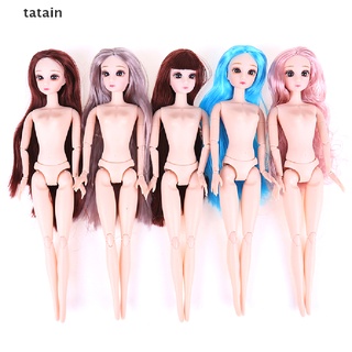 [tatain] muñeca de 30 cm bjd hermosa princesa muñecas 20 conjuntas movimiento desnudo cuerpo diy muñeca de pelo mx