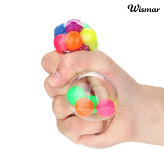 WISMAR Anti-Pressure Anxiety Colorful Stress Relief Ball Kids Adult Squeeze Toy Gift (8)