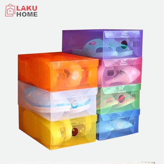 Caja de zapatos multifunción/Color transparente cajas de almacenamiento de zapatos