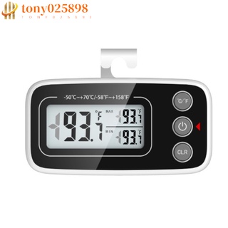tony025898 Battery Powered Electronic Digital Refrigerator Thermometer Max/min Function 3 Mounting Options For Kitchen
