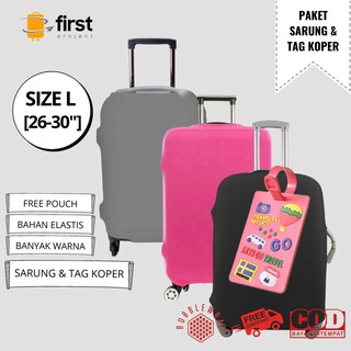 Primer proyecto - paquete de ahorro cubierta de equipaje liso elástico maleta L 26-30 pulgadas y etiqueta de goma