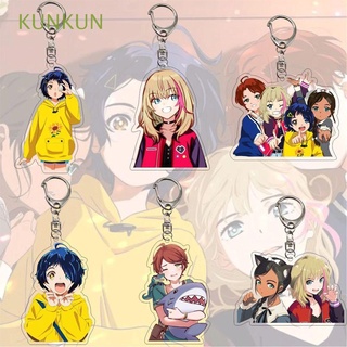 KUNKUN Gift Acrylic Keychains Cartoon Doubleside Anime Wonder Egg Priority Ohto Ai Accessories Keyring Jewelry Pendant Bag Pendant Anime Characters Car Keyring Keychains Pendant
