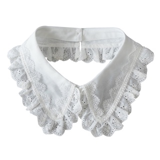 lu collar falso desmontable media camisa dickey ruffles floral encaje collar poncho (1)