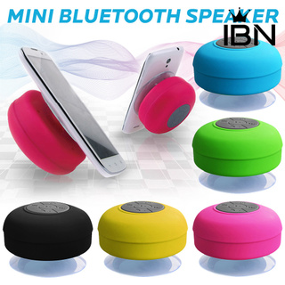 [IBN] Mini bocina inalámbrica Bluetooth impermeable con ventosa para baño/reproductor de música