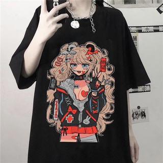 Japón Vintage Anime De Dibujos Animados Camiseta Ropa Gótica Streetwear Impresión Suelta Tops (1)