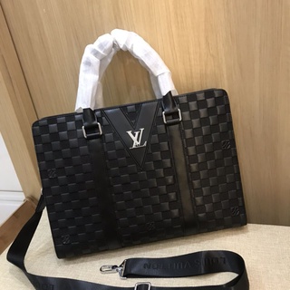 【Listo para enviar】Bolso Louis Vuitton LV auténtico 100% original, bolso de mano de cuero de lujo superior, maletín de negocios para hombres con bloqueo de contraseña lujo perfecto 824-1
