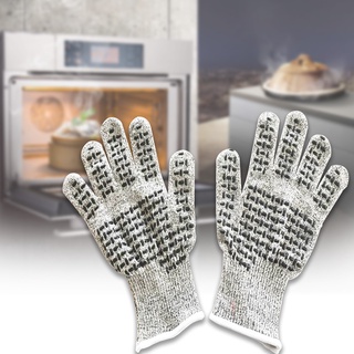 Le 1 par de guantes de barbacoa 500/800 grados Celsius pantalla táctil manoplas antideslizantes guantes de parrilla suministros de cocina
