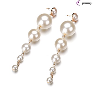 1 par de aretes colgantes de perlas de imitación para mujer (6)