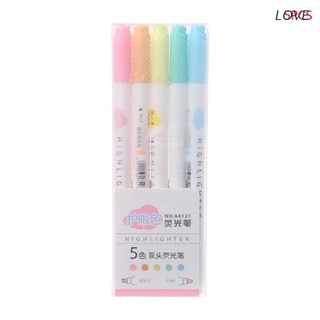 Love 5 pzs rotuladores De doble punta color De ojos/pluma Fluorescente líquida/lápiz/papelería/papelería
