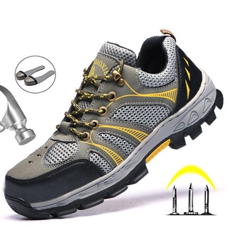 transpirable industrial zapatos de los hombres botas de trabajo zapatos de protección zapatos de seguridad con puntera de acero anti-aplastamiento botas de seguridad