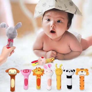 Baby Plush Rattle Bb Stick Kartun Hewan Plush Rattle Toy Toy Hand Rattle Rattle Baby BB Hand V1U9 (7)