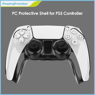 (ShoppingEverydays) Funda protectora transparente para Sony PS5 Gamepad Skin Shell (5)