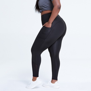 2021 pantalones deportivos para mujer talla grande secado rápido Yoga/trotar/pantalones largos negros Fitness