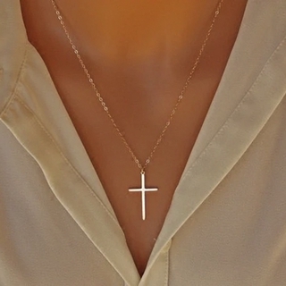 Collar Con Colgante De Cruz De Jesús Con Encanto Para Mujer Gargantilla Moda Señoras Año Nuevo Regalos Joyería