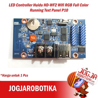 Huidu HD-WF2 Wifi Hub 75 RGB a todo Color corriendo Panel de texto P10 Led controlador