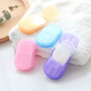 Mini Washing Hand Bath Travel Scented slide Sheets Foaming Box Paper Soap