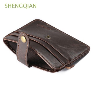 shengqian nuevo monedero masculino cuero mini carteras embrague carteira real macho paquete tarjeta pequeña/multicolor