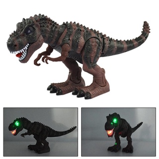 eléctrico niños niños juguete caminar dinosaurio t-rex figura juguete con sonido de luz