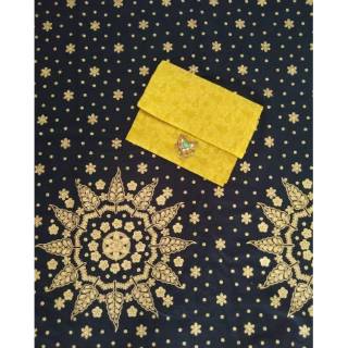 Ht Prada Sun oro tela de algodón liso Adem Pekalongan Batik tela al por mayor rey Batik tela