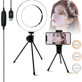 Anillo de luz con soporte para teléfono trípode regulable Selfie luz para fotografía maquillaje