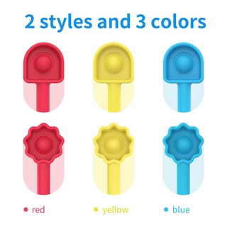 FIRSTSHOW Cute Pen Cap Educational Fidget Toys Fidget Toys Gift Portable Silicone Relief Toys For Children Adult Anti Stress Decompression Toys/Multicolor (7)