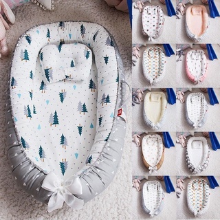 【20 estilos】 cuna de algodón portátil cuna de simulación para bebés cuna desmontable lavable nido de bebé parachoques de cama de bebé