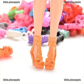 [Pine] 15/30/60 pares de zapatos de muñeca de varios estilos sandalias de tacón para muñecas Barbie