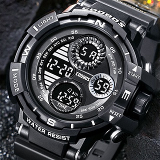 Fashion Sports Watches Boys Waterproof LED Cool Luminous Digital Watch Men's Stop Watch Week Display Clock