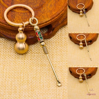 Ear Pick Ear Curette Cleaner Earwax Removal Cleaning Tools Brass Reusable Ear Cleaner with Key Ring